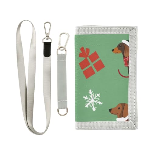 ISAOA Weihnachts-Hunde-Geschenk, Kinder-Geldbörse für Jungen und Mädchen, Kleinkind, dreifach gefaltete Geldbörse mit Münzfach mit Reißverschluss und Kartenhaltern, Neuheit Geldbörse für von ISAOA