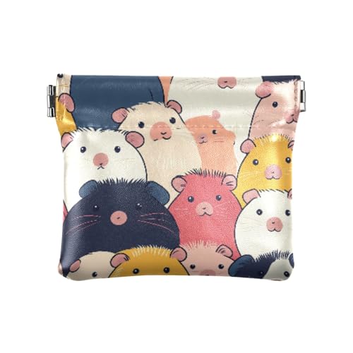 Kleingeldbörse mit buntem Meerschweinchen-Muster, PU-Leder, Mini-Geldbörse, Münzfach für Damen, Mädchen, Herren Kleingeldbörse mit buntem Meerschweinchen-Muster, PU-Leder, Mini-Geldbörse, Münzfach für Damen, Mädchen, Herren von ISAOA