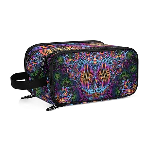 Mandala Paisley und OwlsTravel Kulturbeutel für Frauen Mädchen Männer Tragbare Wasserdichte Waschtasche Kosmetiktasche Make-up Fall, #15, Einheitsgröße, Beauty Case von ISAOA