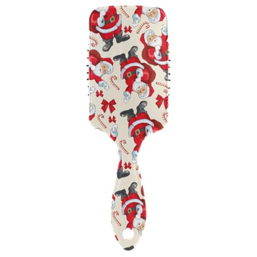 Massage-Haarbürste, Kamm für Männer, Frauen und Kinder, Frohe Weihnachten, Weihnachtsmann und Süßigkeiten, Haarbürste für langes, dickes, lockiges, gewelltes, trockenes und geschädigtes Haar von ISAOA