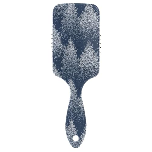Massage-Haarbürste, Kamm für Männer, Frauen und Kinder, Winter, Weihnachten, Tannenbaum, Schnee, Haarbürste für langes, dickes, lockiges, gewelltes, trockenes und geschädigtes Haar von ISAOA