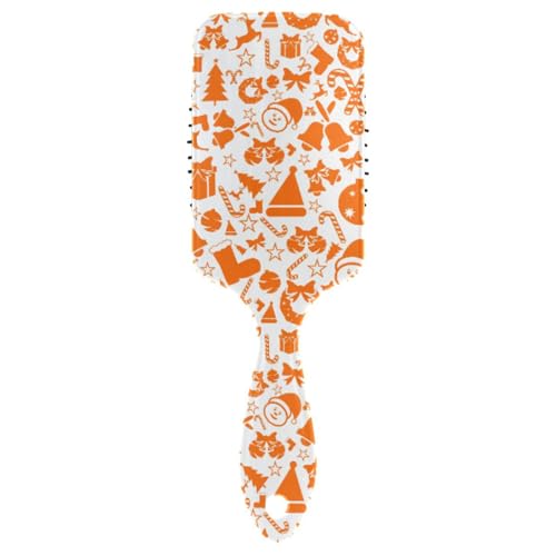 Massage-Haarbürste, Kamm für Männer, Frauen und Kinder, nahtlose Weihnachts-Symbole, Haarbürste für langes, dickes, lockiges, gewelltes, trockenes und geschädigtes Haar von ISAOA