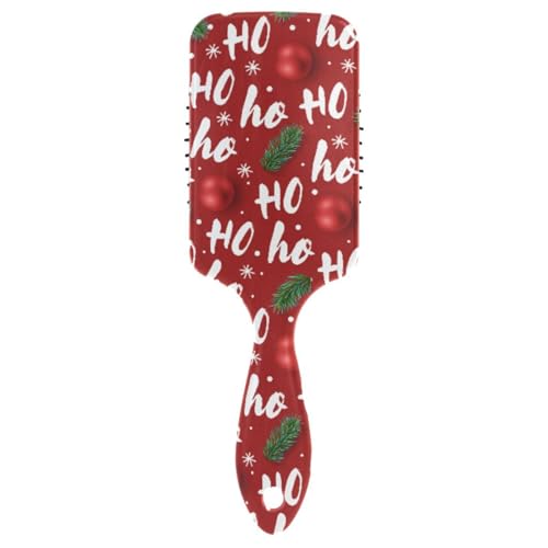 Massage-Haarbürste, Kamm für Männer, Frauen und Kinder, rote Kugel, Weihnachts-Kiefer, Tannenbaum-Haarbürste für langes, dickes, lockiges, gewelltes, trockenes und geschädigtes Haar von ISAOA