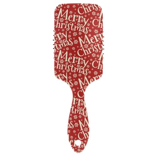 Massage-Haarbürste für Männer, Frauen und Kinder, Frohe Weihnachten, Schneeflocken-Haarbürste für langes, dickes, lockiges, gewelltes, trockenes und geschädigtes Haar von ISAOA