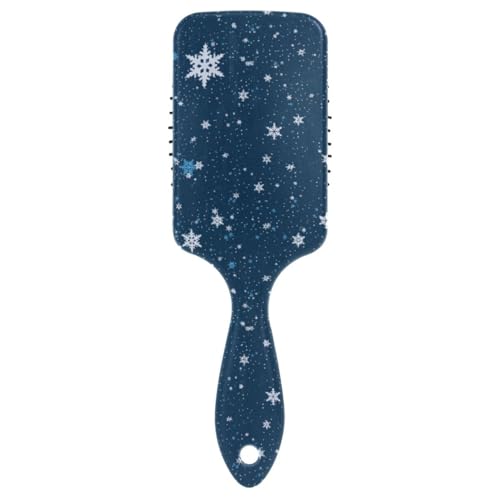 Massage-Haarbürste für Männer, Frauen und Kinder, Retro-Weihnachts-Schneeflocken-Haarbürste für langes, dickes, lockiges, gewelltes, trockenes und geschädigtes Haar von ISAOA