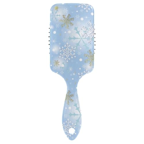 Massage-Haarbürste für Männer, Frauen und Kinder, Weihnachts-Schneeflocken-Haarbürste für langes, dickes, lockiges, gewelltes, trockenes und geschädigtes Haar von ISAOA