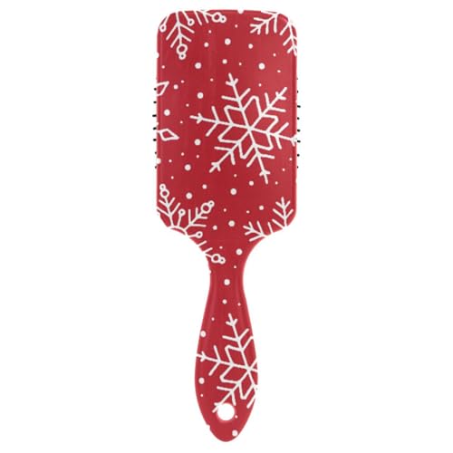 Massage-Haarbürste für Männer, Frauen und Kinder, Weihnachts-Schneeflocken-Muster, Haarbürste für langes, dickes, lockiges, gewelltes, trockenes und geschädigtes Haar von ISAOA