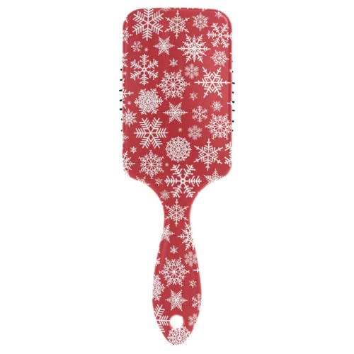 Massage-Haarbürste für Männer, Frauen und Kinder, Weihnachts-Schneeflocken in verschiedenen Formen, Haarbürste für langes, dickes, lockiges, gewelltes, trockenes und geschädigtes Haar von ISAOA