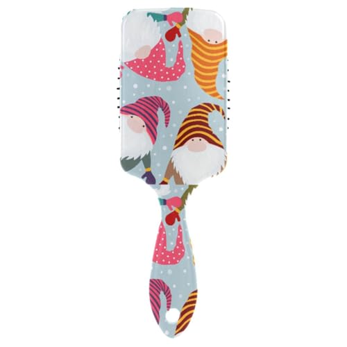 Massage-Haarbürste für Männer, Frauen und Kinder, Weihnachts-Winterkarte mit Zwerg-Haarbürste, Stil für langes, dickes, lockiges, gewelltes, trockenes und geschädigtes Haar von ISAOA