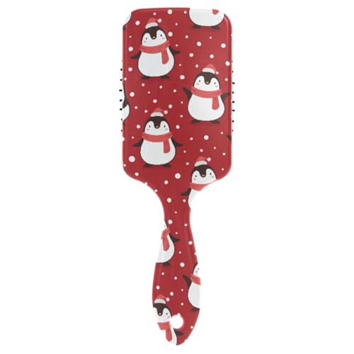 Massage-Haarbürste für Männer, Frauen und Kinder, niedlicher Weihnachts-Pinguin-Haarbürste für langes, dickes, lockiges, gewelltes, trockenes und geschädigtes Haar von ISAOA