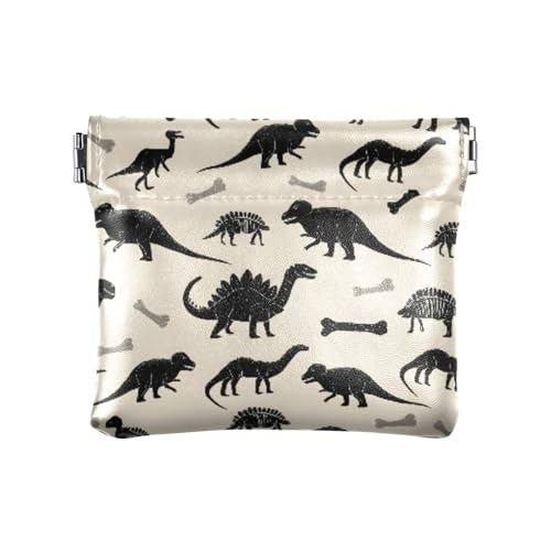 Münzgeldbörse mit Dinosaurier-Muster, PU-Leder, Mini-Geldbörse, Münzfach für Damen, Mädchen, Herren von ISAOA