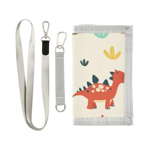 Niedliche, bunte Dinosaurier-Tier-Geldbörse für Jungen und Mädchen, Kleinkind-Geldbörse mit Münzfach mit Reißverschluss und Kartenhaltern, Neuheit Geldbörse für Kindergeburtstagsgeschenke von ISAOA