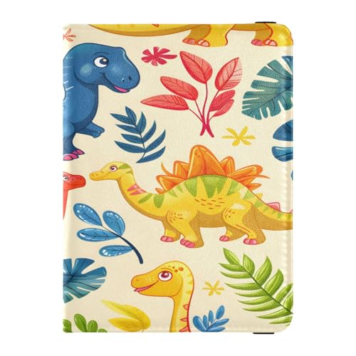 Reisepasshülle, Brieftasche, Impfkartenhalter, Leder, Kartenetui, Dinosaurier-Baum, Blätter, Reisedokumenten-Organizer von ISAOA
