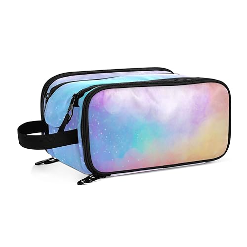 Unicorn Galaxy Pastel Bright SkyTravel Kulturbeutel für Frauen Mädchen Männer Tragbare Wasserdichte Waschtasche Kosmetiktasche Make-up Fall, #3, Einheitsgröße, Beauty Case von ISAOA