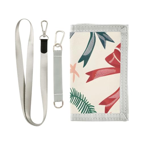 Weihnachts-Geldbörse für Jungen und Mädchen, dreifach gefaltete Geldbörse mit Münzfach mit Reißverschluss und Kartenhaltern, Neuheit Geldbörse für Kindergeburtstage von ISAOA