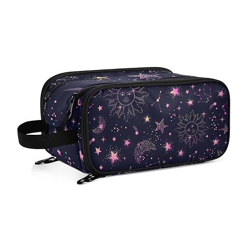 Weltraum-Galaxie-KonstellationReise-Kulturbeutel für Damen, Mädchen, Männer, tragbar, wasserdicht, Kulturbeutel, Kosmetiktasche, Make-up-Koffer, #12, Einheitsgröße, Beauty Case von ISAOA