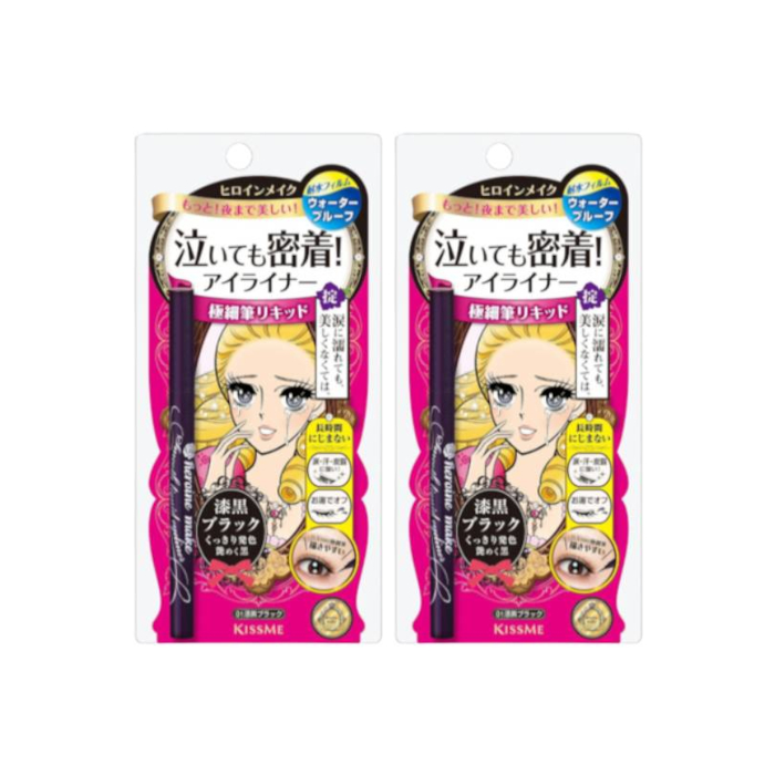 ISEHAN - Kiss Me Heroine Make Smooth Liquid Eyeliner - #01 Black (2er) Set von ISEHAN