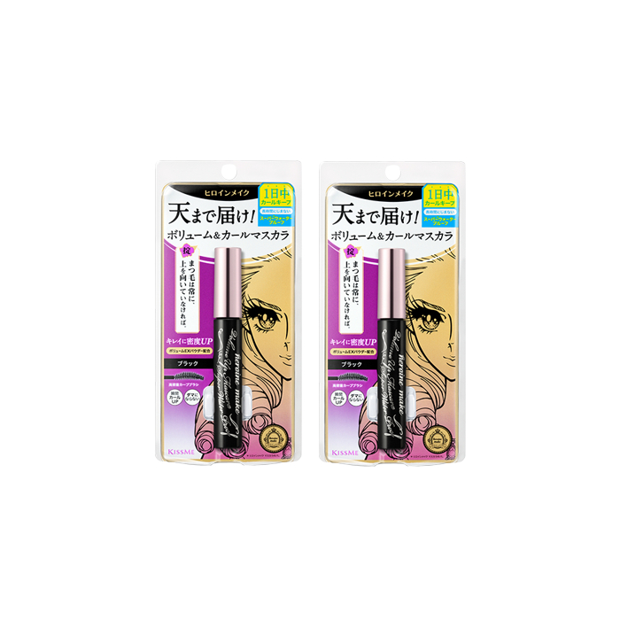 ISEHAN - Kiss Me Heroine Make Volume & Curl Mascara Super Waterproof (New Version) - 6g - 01 Black (2er) Set von ISEHAN