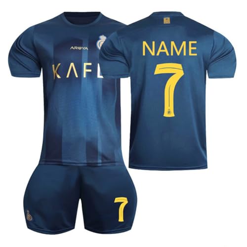 ISHWARA Nr. 7 personalisiertes Trikot-Set für Herren und Mädchen mit Namen und Nummer, Team-Logo, individuelles Fußballtrikot für Jungen, Trainingsanzug von ISHWARA