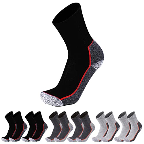 ISI WORK MEISTERWERK – Sneaker Socken Herren und Damen Lange, Schutzbietenende, Arbeitssocken Verstärkt und Atmungsaktiv, Strapazierfähig für Sicherheitsschuhe - 6er-Pack (JOB 01, 39-42) von ISI WORK CAPOLAVORO