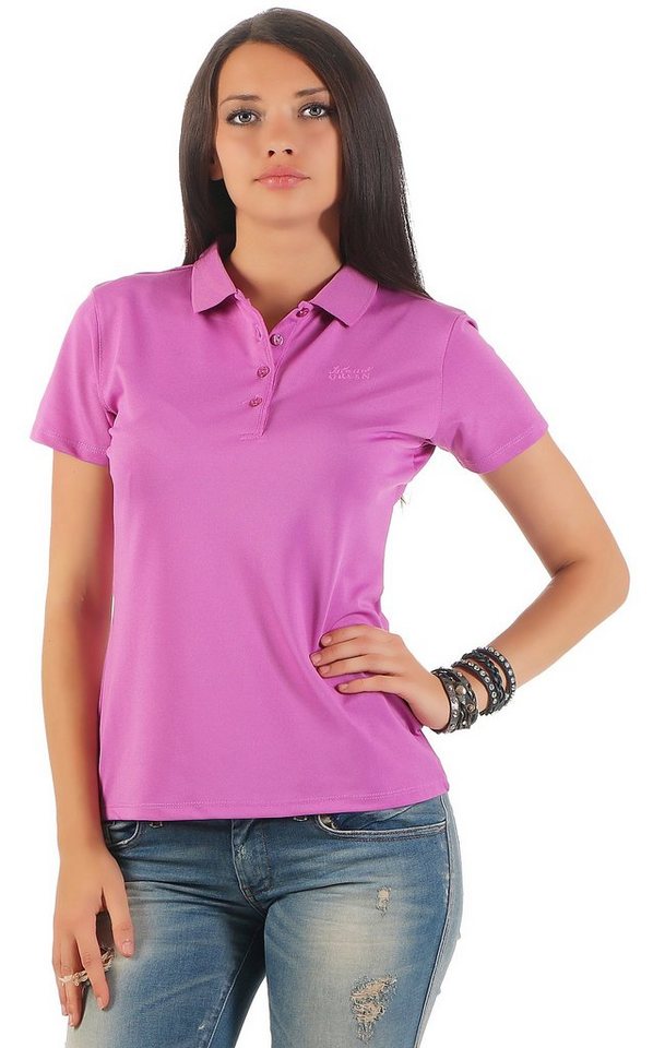 ISLAND GREEN Poloshirt Poloshirt Damen Top modisches Polo-Shirt Tennis T-Shirt bunt (1-tlg) atmungsaktiv ISLAND GREEN Poloshirt Poloshirt Damen Top modisches Polo-Shirt Tennis T-Shirt bunt (1-tlg) atmungsaktiv von ISLAND GREEN