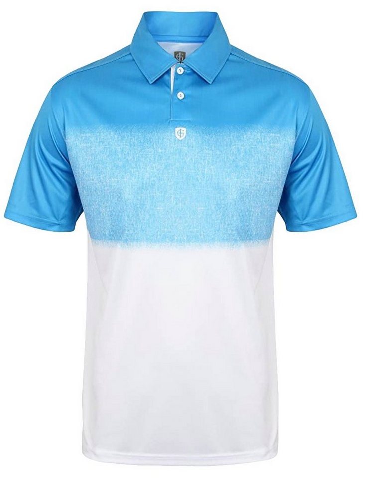 ISLAND GREEN Poloshirt Poloshirt Golfshirt Herren modisches T-Shirt Tennis Shirt Golf-Polo Funktionsmaterial mit Knopfleiste von ISLAND GREEN