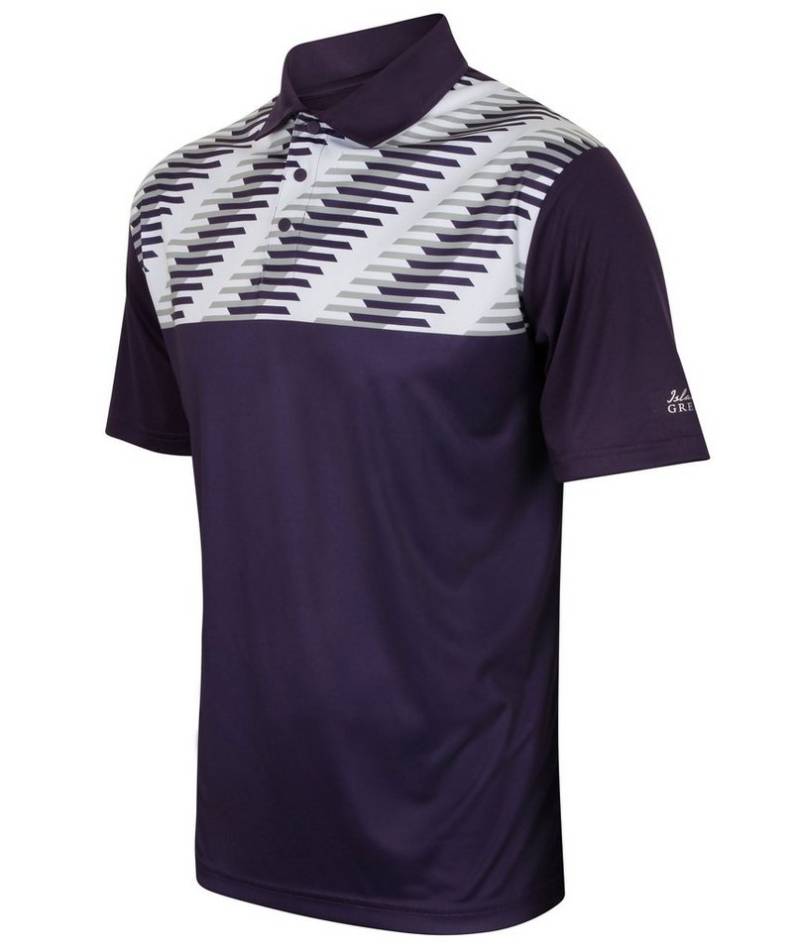 ISLAND GREEN Poloshirt Poloshirt Golfshirt Herren modisches T-Shirt Tennis Shirt Golf-Polo Funktionsmaterial mit Knopfleiste von ISLAND GREEN