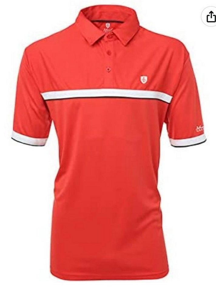 ISLAND GREEN Poloshirt Poloshirt Golfshirt Herren modisches T-Shirt Tennis Shirt Golf-Polo Funktionsmaterial mit Knopfleiste von ISLAND GREEN