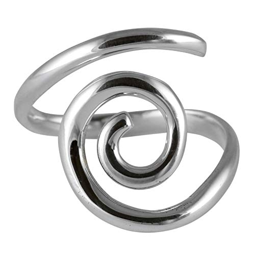 ISLAND PIERCINGS Edler 925er Silber Ring Damen Silberring Infinity Design Handarbeit SR145-18 von ISLAND PIERCINGS