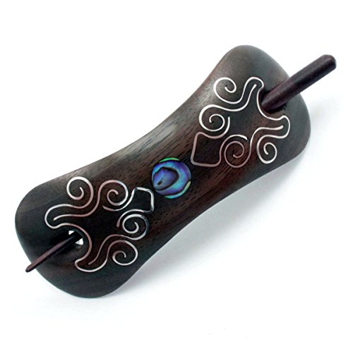 ISLAND PIERCINGS Haarspange, Handarbeit aus Holz, 10cm, Unisex, 1 Stück von Island Piercings