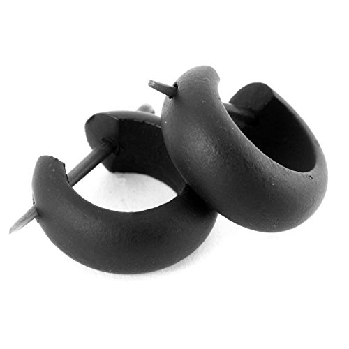 ISLAND PIERCINGS - Creolen aus Holz, Piercing Design, Handarbeit ER229, Holz von Island Piercings