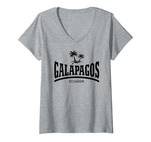 Damen GALÁPAGOS - ECUADOR T-Shirt mit V-Ausschnitt Damen GALÁPAGOS - ECUADOR T-Shirt mit V-Ausschnitt von ISLAS GALÁPAGOS