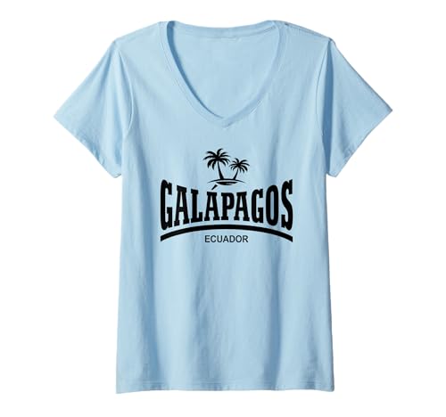 Damen GALÁPAGOS - ECUADOR T-Shirt mit V-Ausschnitt Damen GALÁPAGOS - ECUADOR T-Shirt mit V-Ausschnitt von ISLAS GALÁPAGOS