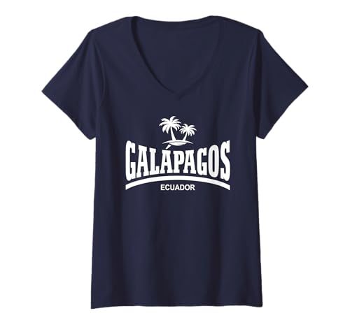 Damen GALÁPAGOS - ECUADOR T-Shirt mit V-Ausschnitt Damen GALÁPAGOS - ECUADOR T-Shirt mit V-Ausschnitt von ISLAS GALÁPAGOS