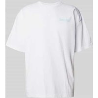 ISNURH Oversized T-Shirt mit Label-Detail in Weiss, Größe L von ISNURH
