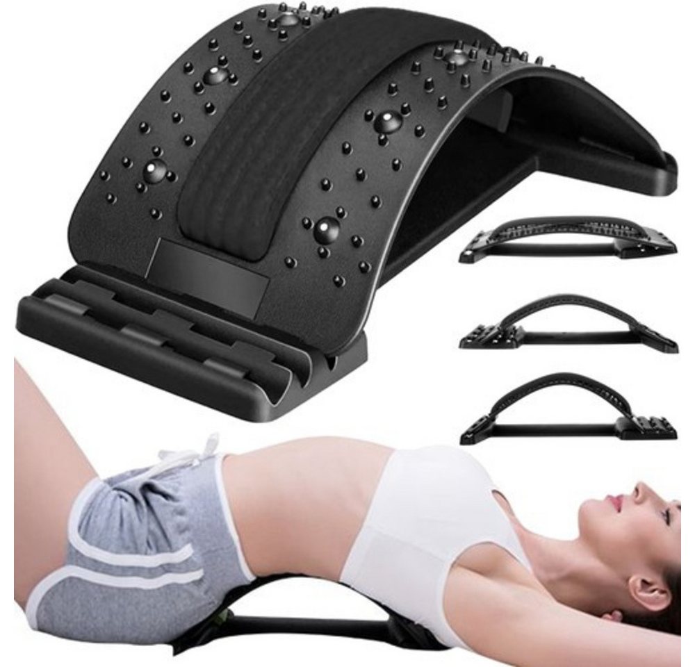 ISO TRADE Massagegerät Massagedehner Rücken 3 Stufen, Rückendehnungsgerät 1-tlg., schwarz, 4 Stufen Massage von ISO TRADE