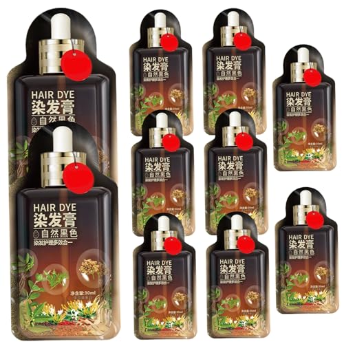 10 PCs Blasenpflanze Haarfärbemittel Extrakt -Basis Haarfarbstoff leicht zu waschen natürlicher Haushaltsforschung Blase für Frauen Männer 30 ml/PCs von ISOYTERO