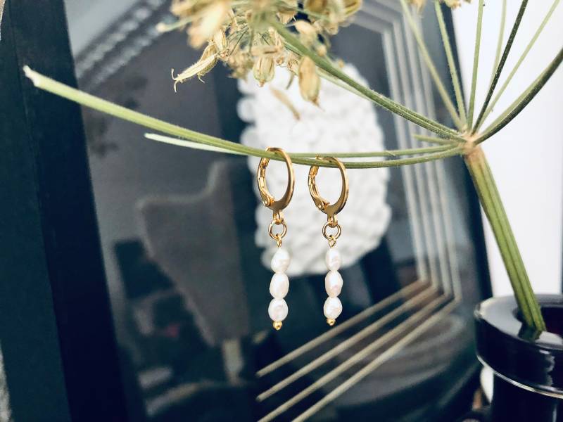 Perlen Ohrringe, Hängeohrringe, Ohrringe Ohrringe Hängend, Hängeohrringe Mit Perlen von ISQUS