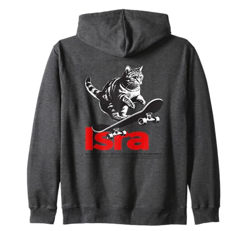 ISRA - Schöner Mädchen Name mit Katze & Skateboard Kapuzenjacke ISRA - Schöner Mädchen Name mit Katze & Skateboard Kapuzenjacke von ISRA Tochter Enkel Geburtstag Geschenkideen