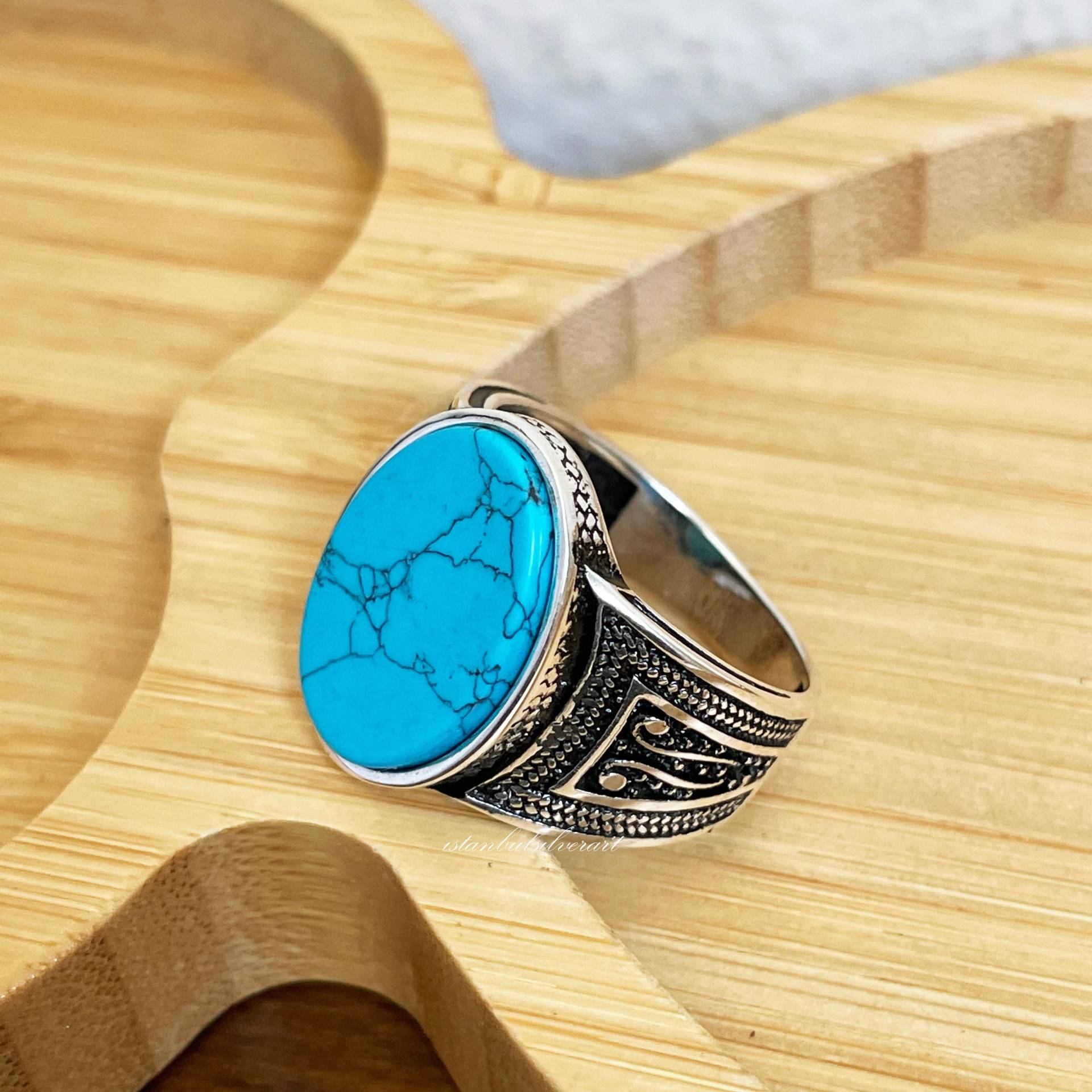 Handgemachter Herrenring, Türkisch Silber Ottoman Türkisring, Geschenk Für Ihn, 925K Sterling Ring Handgemachter Herrenring, Türkisch Silber Ottoman Türkisring, Geschenk Für Ihn, 925K Sterling Ring von ISTANBULSILVERART