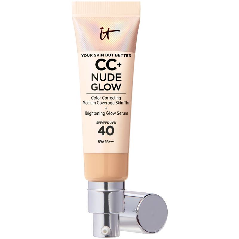 IT Cosmetics CC+ und Nude Glow Leichte Foundation und Glanzserum mit LSF 40 32 ml (Verschiedene Farbtöne) - Medium von IT Cosmetics