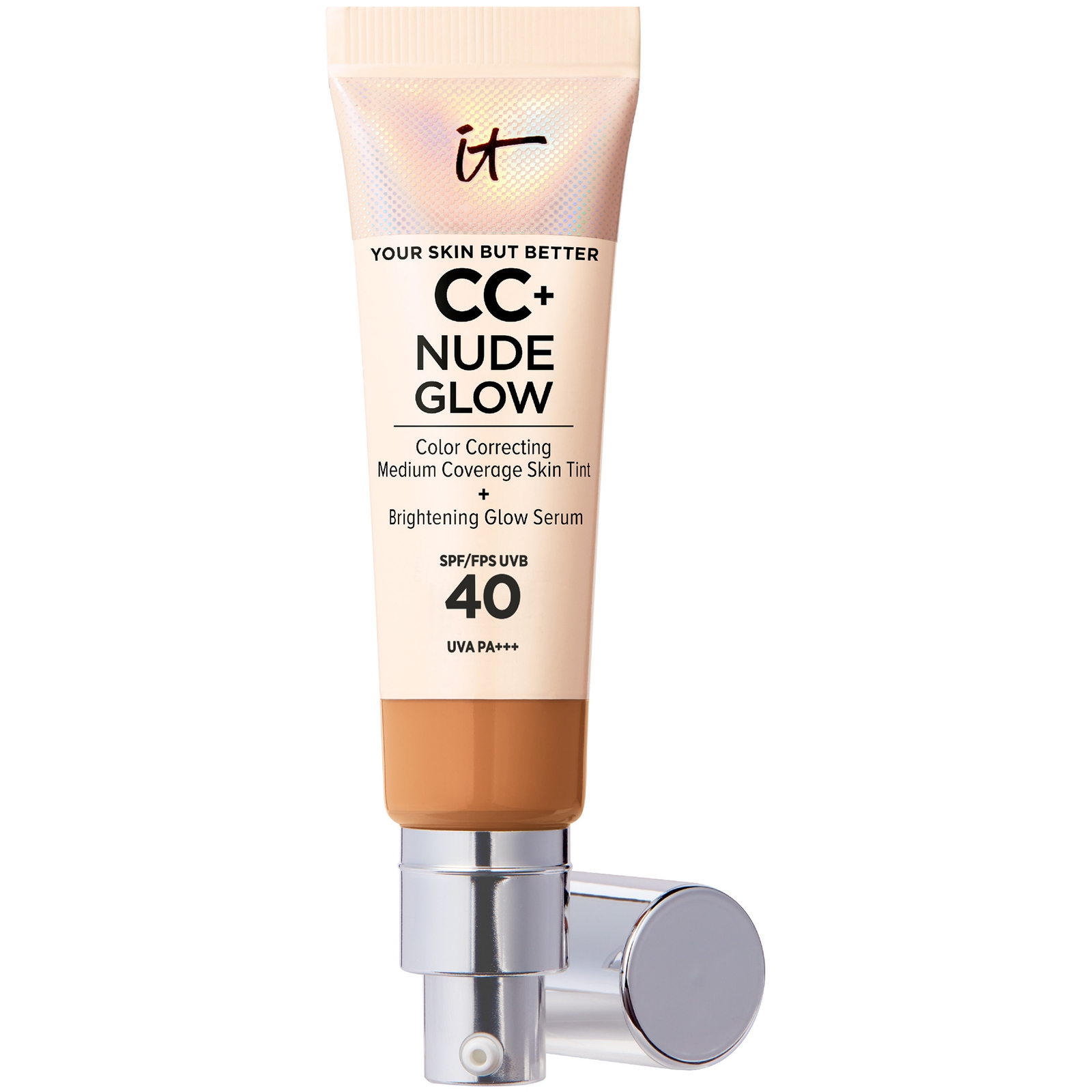 IT Cosmetics CC+ and Nude Glow Lightweight Foundation and Glow Serum with SPF40 32ml (Various Shades) - Tan von IT Cosmetics