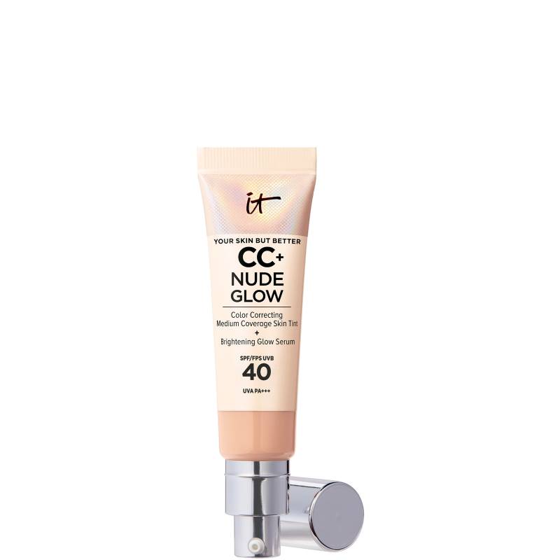 IT Cosmetics CC+ und Nude Glow Leichte Foundation und Glanzserum mit LSF 40 32 ml (Verschiedene Farbtöne) - Neutral Medium von IT Cosmetics