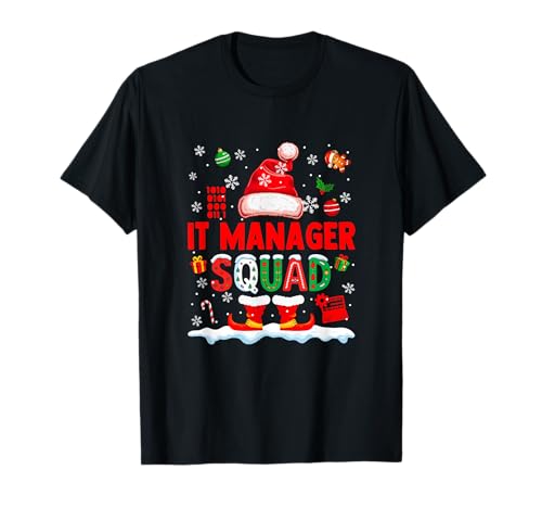 IT Manager Squad Men Job Weihnachten Weihnachtsmann Kostüm Fliege T-Shirt von IT Manager Christmas Costume