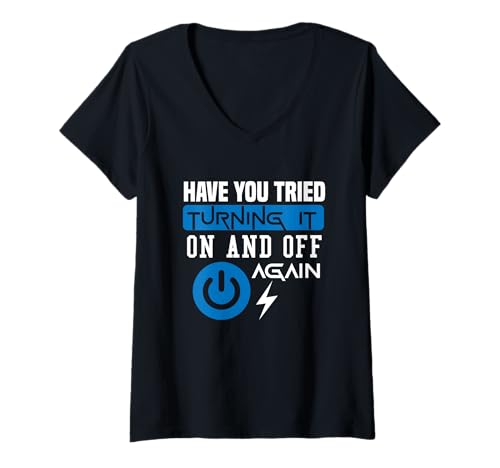 Damen Lustige Sprüche für Programmierer Informatiker und Nerds T-Shirt mit V-Ausschnitt Damen Lustige Sprüche für Programmierer Informatiker und Nerds T-Shirt mit V-Ausschnitt von IT Programmierer Informatiker Sprüche Nerd Lustig