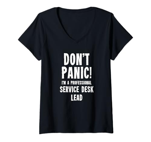 Damen Leiter des Servicedesks T-Shirt mit V-Ausschnitt Damen Leiter des Servicedesks T-Shirt mit V-Ausschnitt von IT Service Desk Team T-Shirts & Gifts