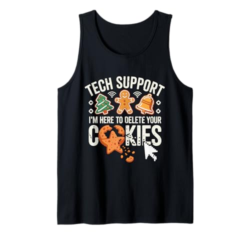 Der technische Support für Weihnachten ist Hier, um Cookies zu löschen. Weihnachten, Herren, Damen Tank Top Der technische Support für Weihnachten ist Hier, um Cookies zu löschen. Weihnachten, Herren, Damen Tank Top von IT Tech Support I'm Here To Delete Your Cookies