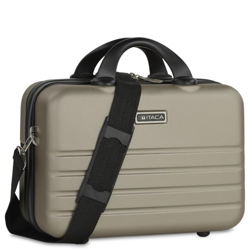 ITACA - Kosmetikkoffer Hartschale Groß, Beautycase Damen, Trolley & Handgepäck Koffer: Beauty Case Hartschale, Kosmetik Koffer, Kosmetiktasche Groß - Ideal für Reisen! 771135, Champagner von ITACA