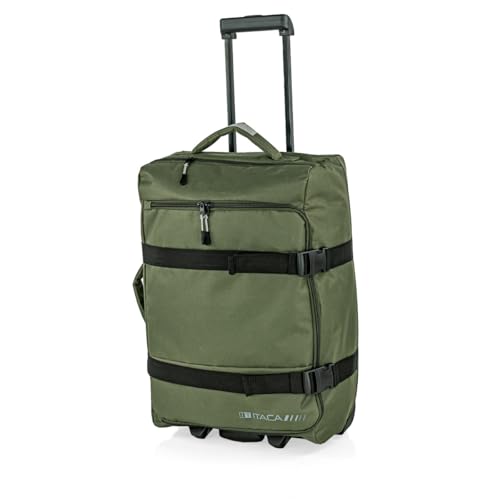 ITACA - Reisetasche Mit Rollen Herren Damen Trolley Sporttasche Mit Rollen Reisegepäck Reisetasche Trolley Koffer Leicht Travel Bag with Wheels, Kaki von ITACA