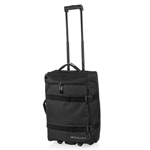 ITACA - Reisetasche Mit Rollen Herren Damen Trolley Sporttasche Mit Rollen Reisegepäck Reisetasche Trolley Koffer Leicht Travel Bag with Wheels, Schwarz von ITACA